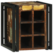Porta Bottiglie 34.5x35x39 cm Legno Massello di Recupero