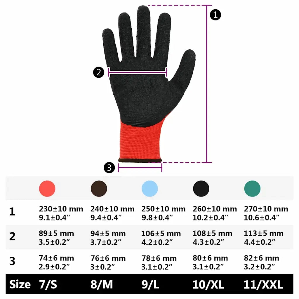 Guanti da Lavoro 12 pz Rosso e Nero 8 / m CFW2759304