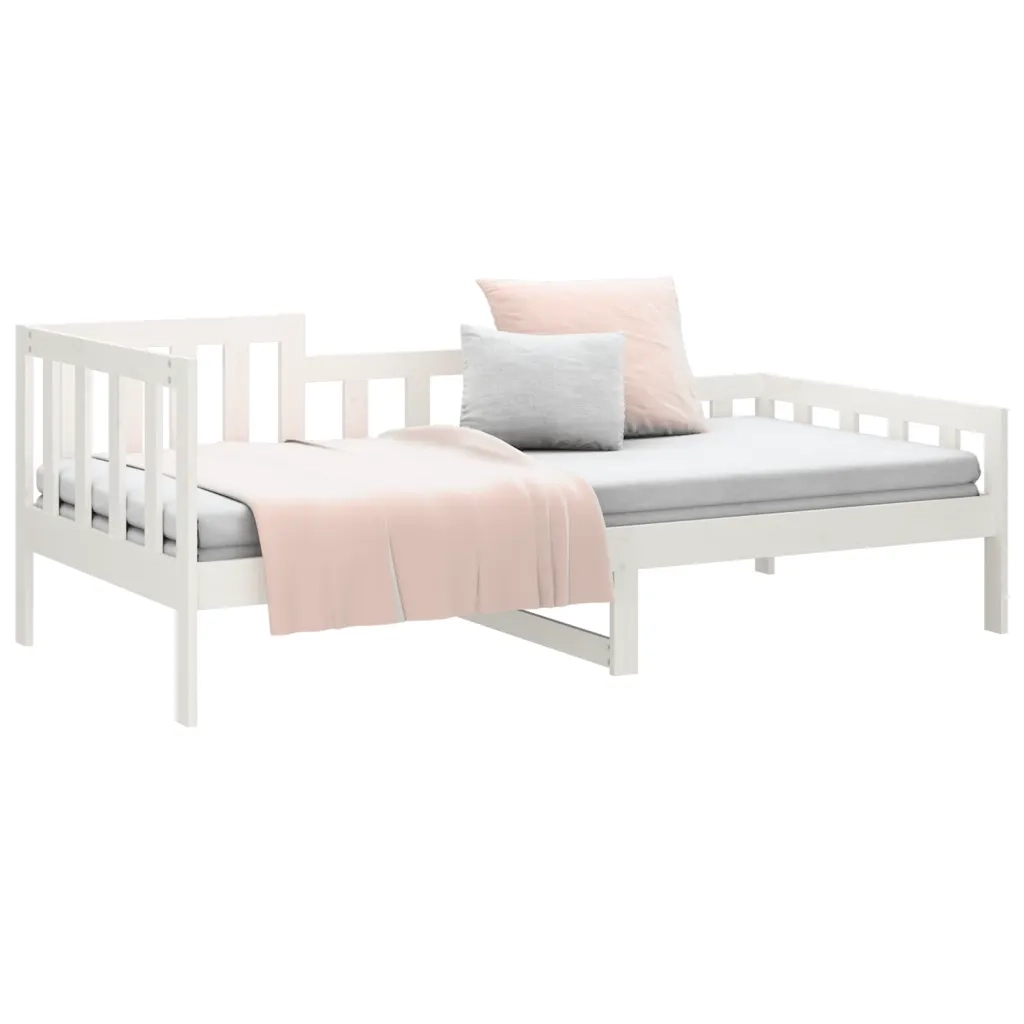 Dormeuse senza Materasso Bianca 80x200 cm Legno Massello Pino 820722