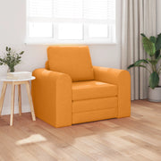 Divano Letto a Terra 2-in-1 Giallo Scuro 98x71x83 cm Tessuto