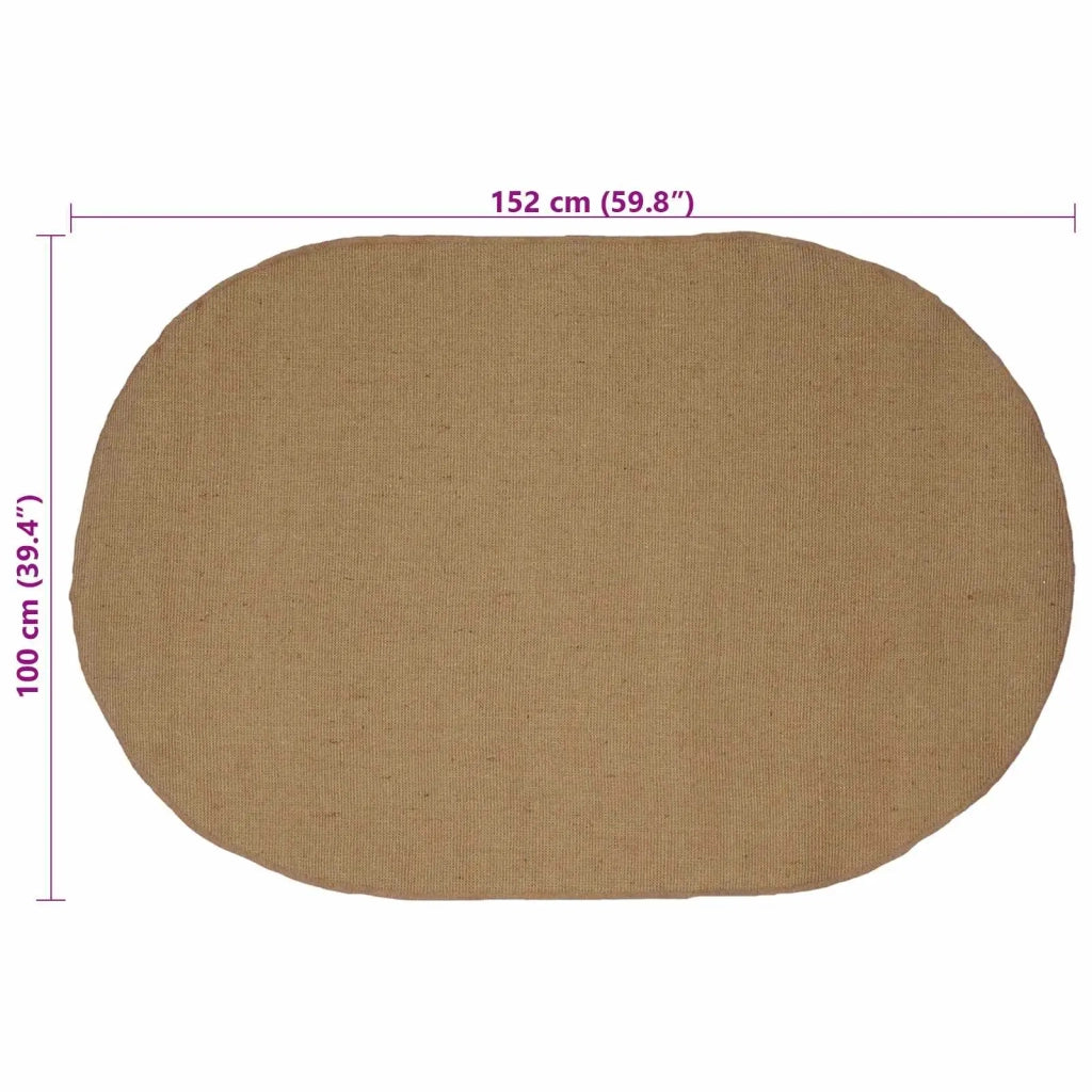 Tappeti per area Rettangolare Naturale 100 x 152 cm Juta 42010796