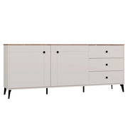 Cassettiera POINT 2d3s cashmere beige rovere CASTELLO mobile 3 cassetti 2 ante salon per camera e soggiorno
