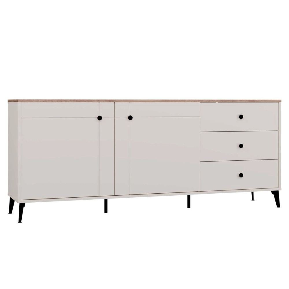Cassettiera POINT 2d3s cashmere beige rovere CASTELLO mobile 3 cassetti 2 ante salon per camera e soggiorno