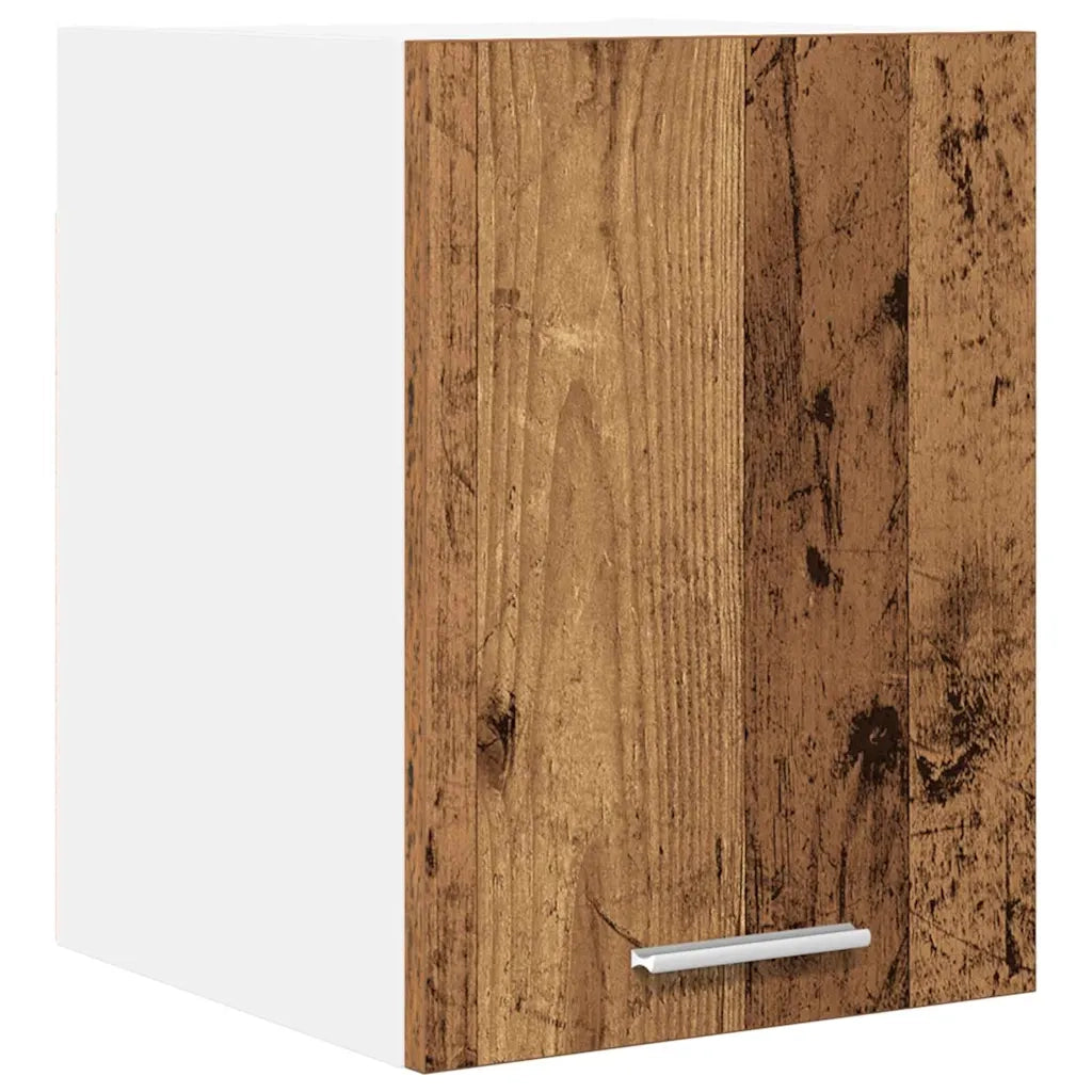 Armadio pensile con porta Legno Antico e Bianco 30 x 31 x 40 cm 884126
