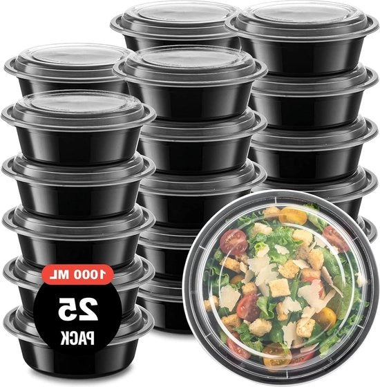 Servizio da picnic in plastica a forma di magnetron, 1000 ml, con coperchio a forma di tazza, alta 6 cm, diametro 17,5 cm.