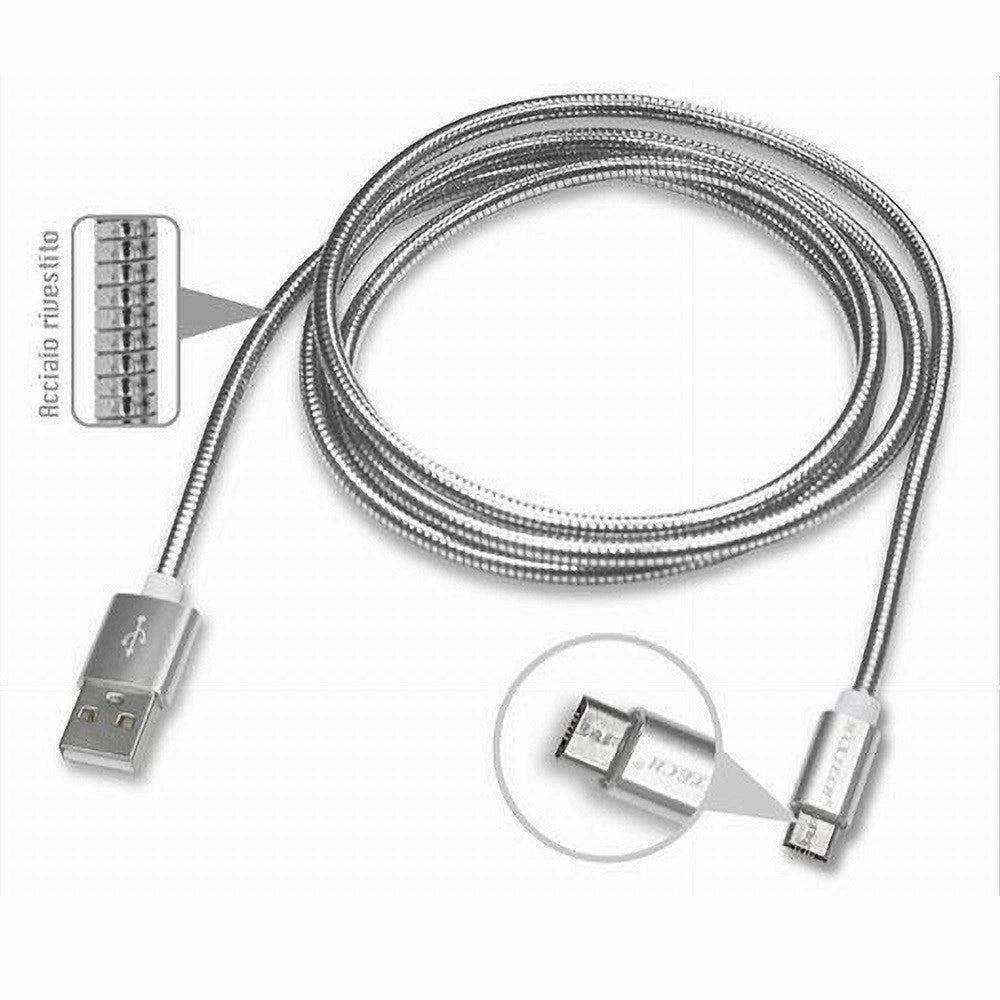 Trade Shop - Cavo Usb Steel Edition X Smartphone 5 Pin 5volt - 2100ma 1,0 Mt Maxtech F-s013 -