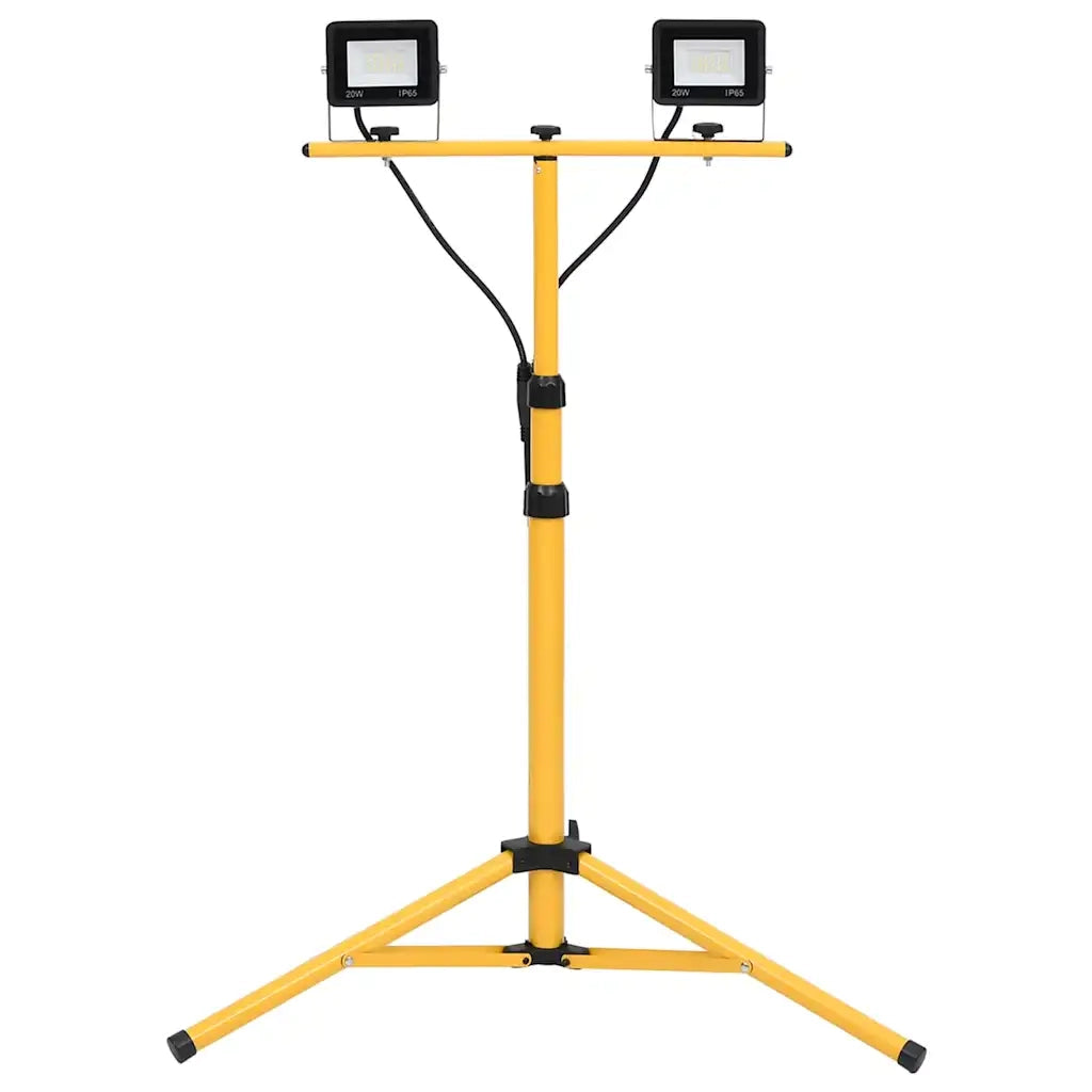 Faretto a LED con Treppiede 2x20 W Bianco Freddo 149659