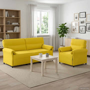 Set di divani 2 pz Giallo Chiaro Tessuto 3424881