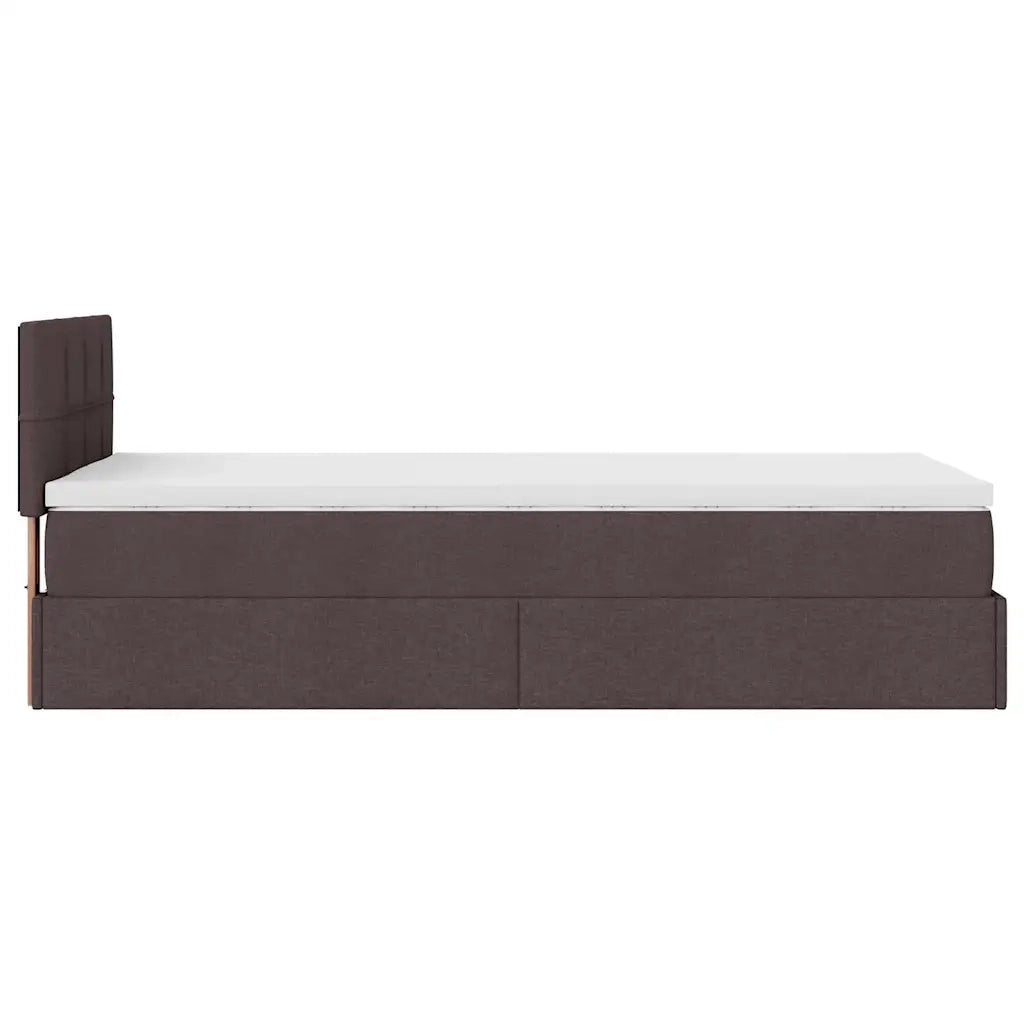 Struttura Letto Pouf con Materasso 90x190 cm in Tessuto