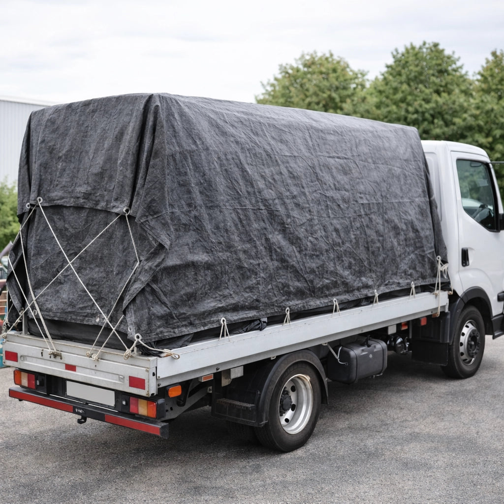2 Teli Copritutto in HDPE 4x5 e 3x4 mt Resistenti Occhielli Alluminio Alta Densità 90gr/mq