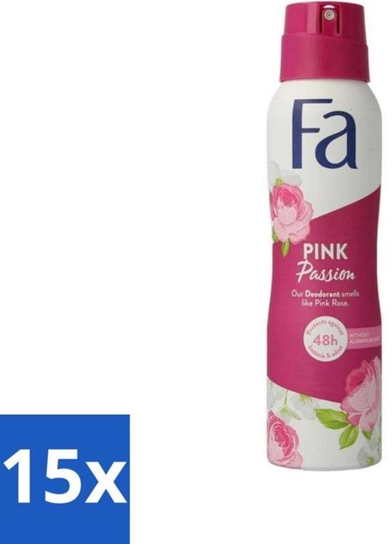 15 x Spray Deodorante Anti-Vlekken - 150 ml - Idoneo per la Pelle - Freschezza