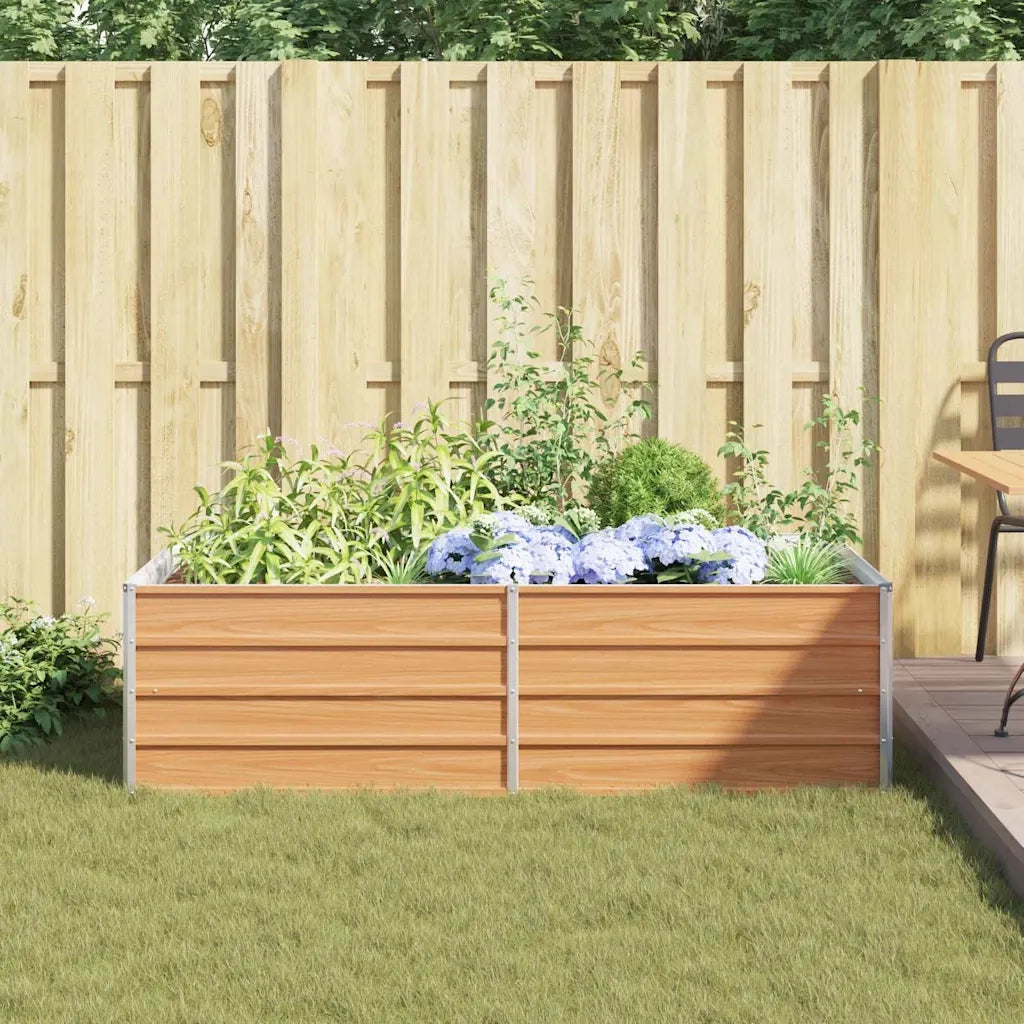 Fioriere | Cassetta per fiori | Letto rialzato da giardino Marrone Chiaro 160 x 80 x 45 cm