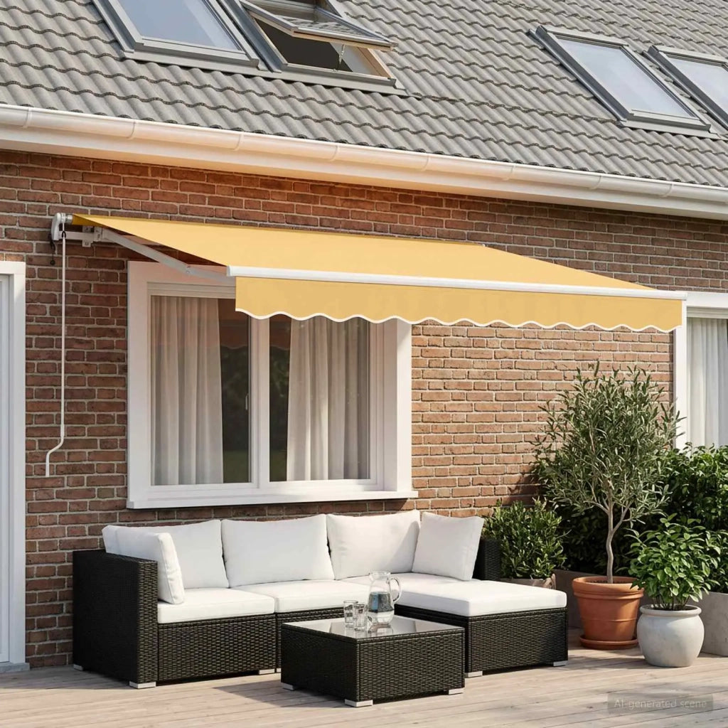 Tenda retrattile Sabbia 400 × 300 cm Poliestere 3426034
