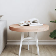 Piano per Tavolo Ã˜50x4 cm Rotondo in Legno Massello di Faggio