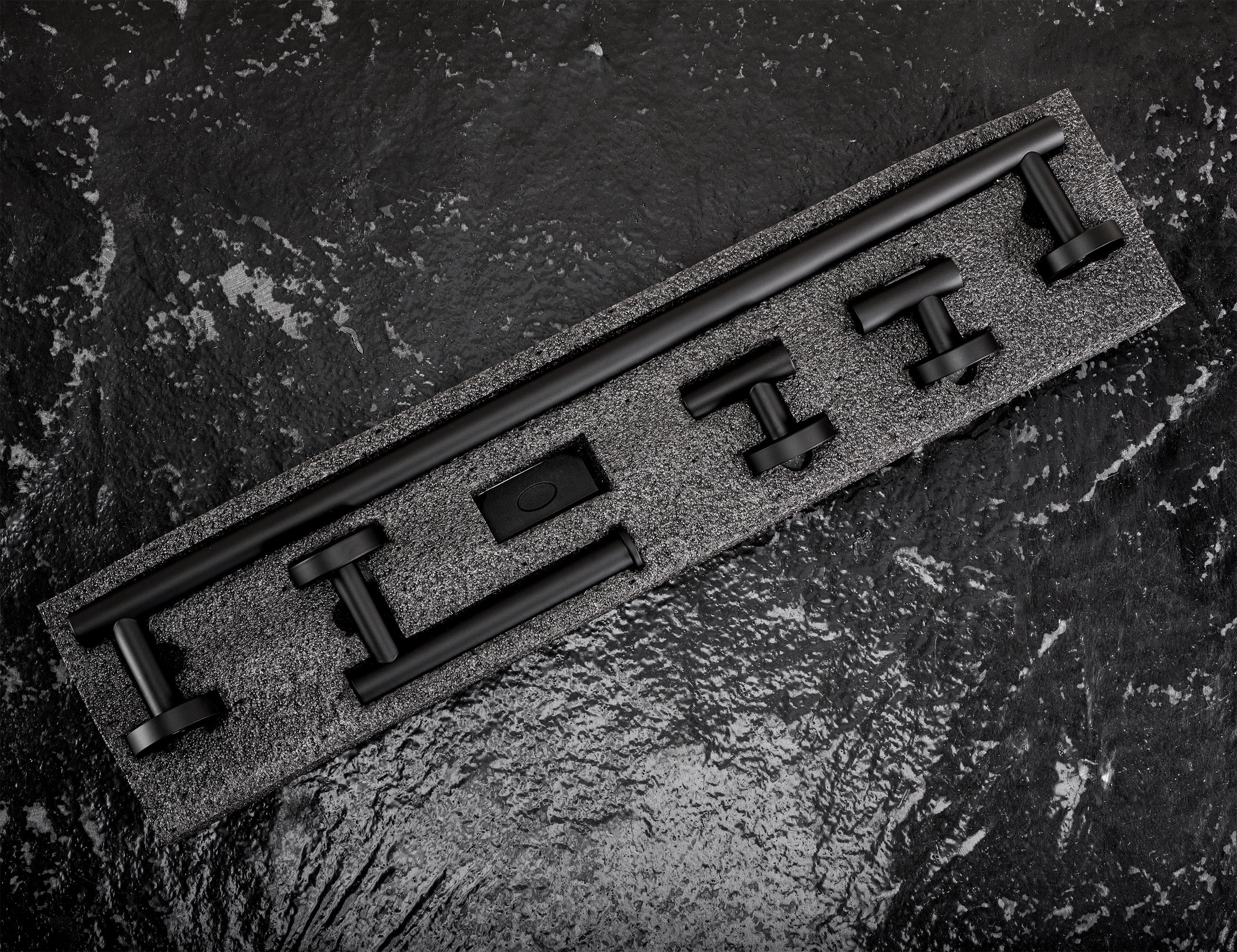 Set Accessori Da Bagno Ari Black 4 Pezzi