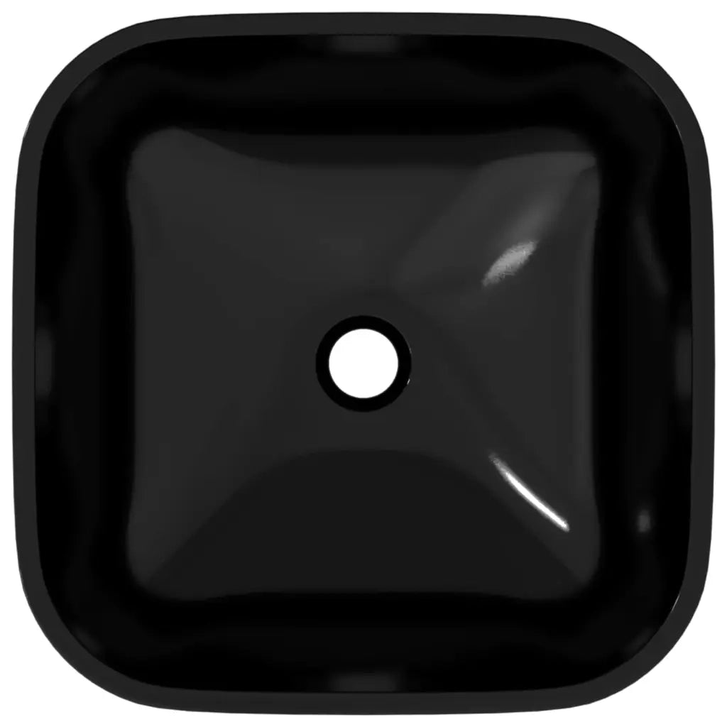 Lavandino in Vetro 42x42x14 cm Nero cod mxl 46141