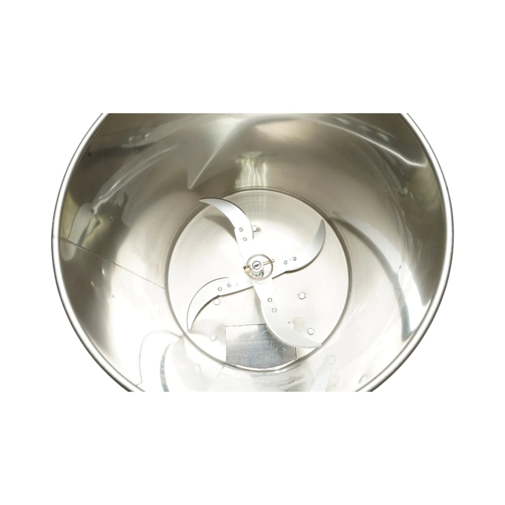 Tritatutto elettrico per scarti vegetali e mangimi, 550W, 220V, ciotola in acciaio inox da 12L, 4 lame incluse.