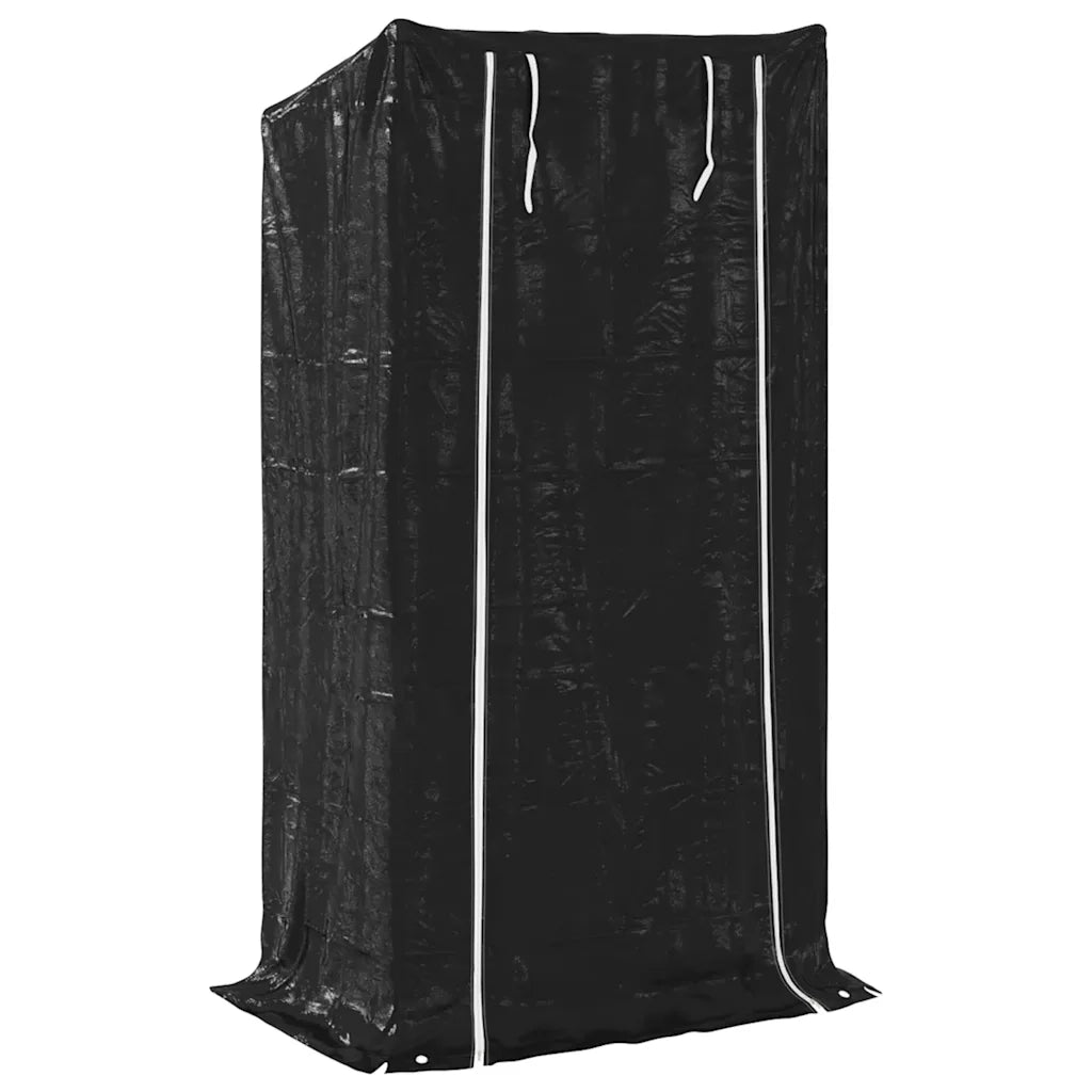 vidaXL Rastrelliera per Legna con Copertura Antipioggia 100x40x200 cm