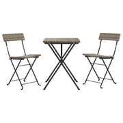 Set da bistrot da giardino pieghevole da 3 pezzi mobili da esterno per patio resina intrecciata grigia 02_0013544