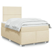 Giroletto a Molle con Materasso Crema 120x190 cm in Tessuto 3290425
