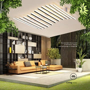 Lampada da soffitto a led - 15 onde - per balcone, corridoio, camera da letto, sala da pranzo, studio, ingresso - illuminazione domestica - lampadario - lampada a cono nera