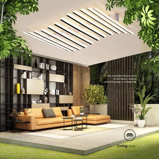 Lampada da soffitto a led - 15 onde - per balcone, corridoio, camera da letto, sala da pranzo, studio, ingresso - illuminazione domestica - lampadario - lampada a cono nera