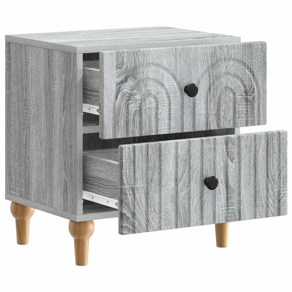 Armadio da Notte 2 pcs Grigio Sonoma 43 x 34,5 x 48 cm