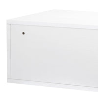 Set 2 Comodini Sospesi 49x38x23 cm in MDF e  Truciolato Bianco