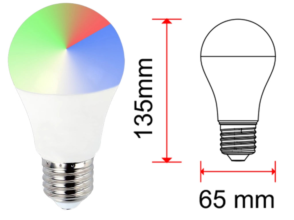 2 Pezzi Lampade LED E27 Wifi Smart A65 15W 1500lm RGB CCT APP Tuya Alexa Google Home