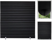 Tende a Velo 90 x 180 cm - Nero - Tessuto - Autoadesivo - Senza Foratura - Avviso di Sicurezza - Tenda a Velo