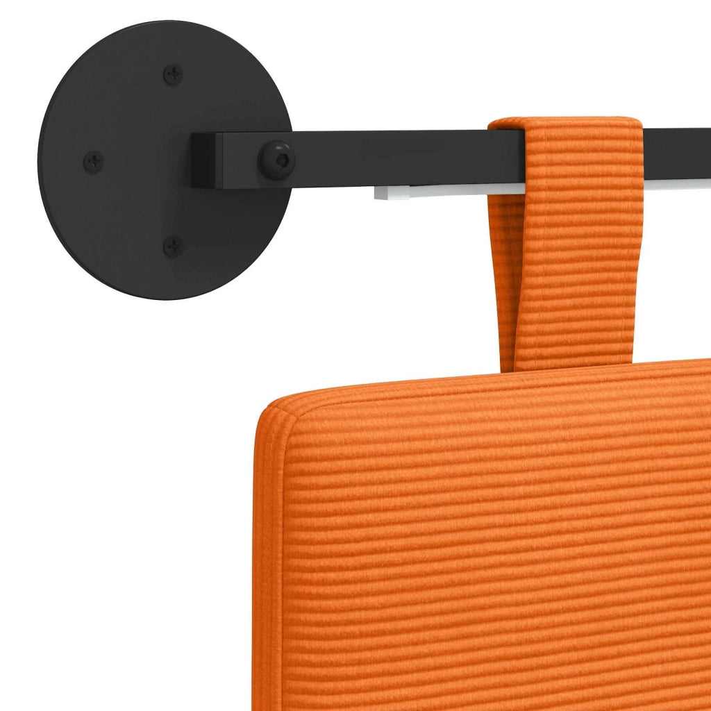 Testiera | Testata sospesa Con luce LED Arancione Tessuto in Cords