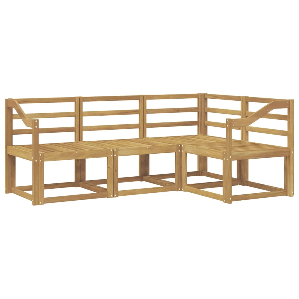 Set di divani da esterno 4 pcs Bianco 185,5 x 126,5 x 73 cm 3387573