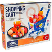 Trade Shop - Carrello Della Spesa Per Bambini 24 Pezzi Gioco Di Simulazione Supermarket 3+ -