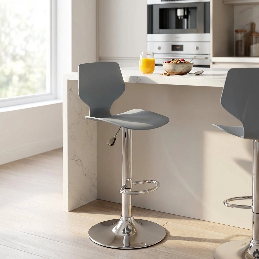 Sgabello Moderno per Sala da Pranzo in Plastica Metallo cm 40x45x78 - FORREST