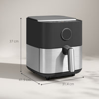 Friggitrice ad Aria Air Fryer 1700W da 6,8L con 8 Programmi di Cottura Nero