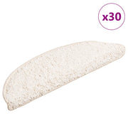 Tappetini per scale 30 pz 56x17x3 cm Bianco Semicircolari 3365805