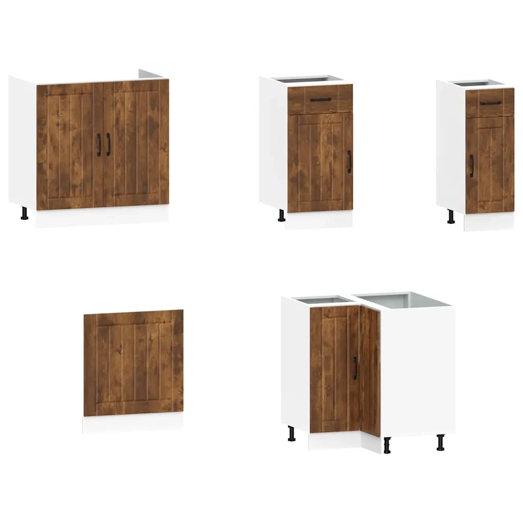 Set Mobili da Cucina 11 pz Lucca Rovere Fumo in Truciolato 3314956