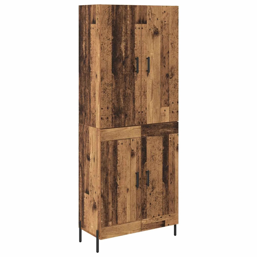 Credenza | Madia | Buffet da pranzo | Armadio da pranzo Legno vecchio 69,5 x 34 x 180 cm Legno multistrato
