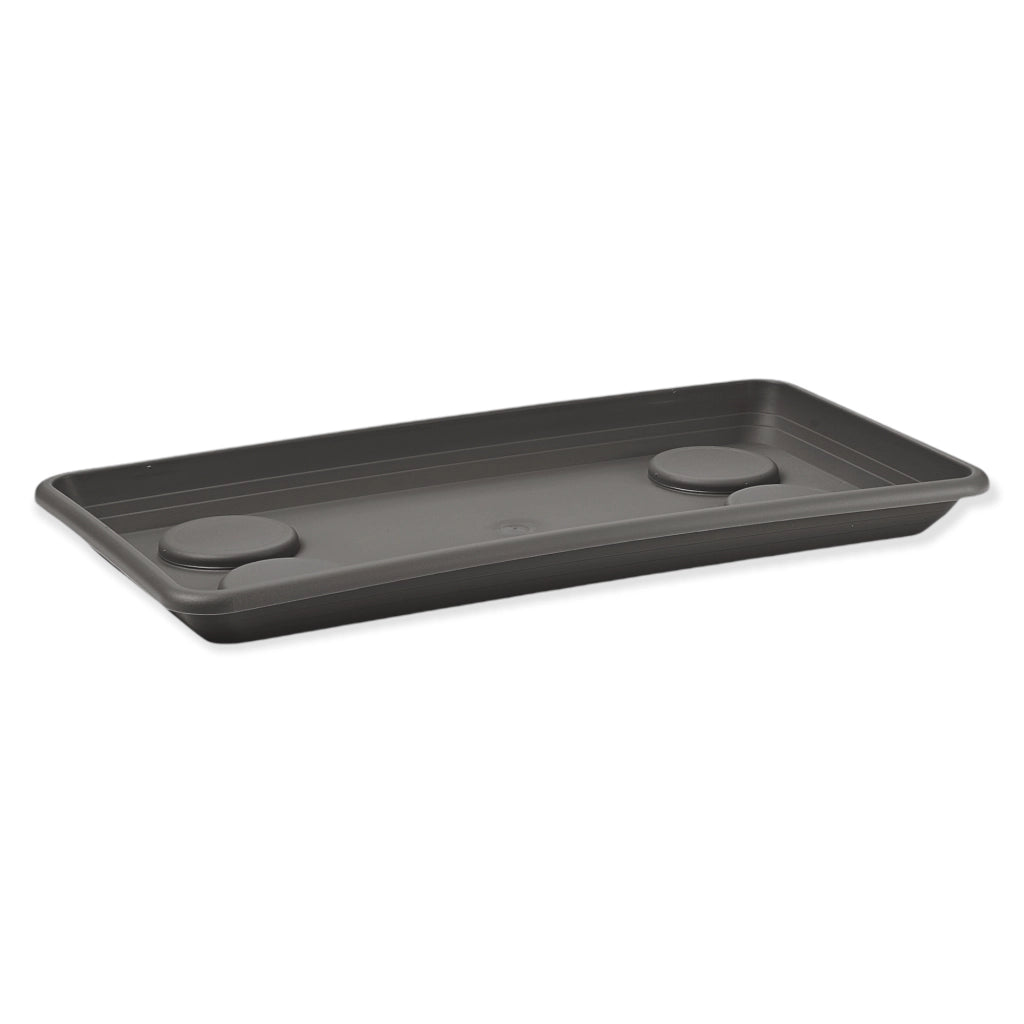SOTTOVASO RETTANGOLARE Sottofioriera in plastica Anthea 60 cm Veca 55 X 27 X 3 Color: ANTRACITE