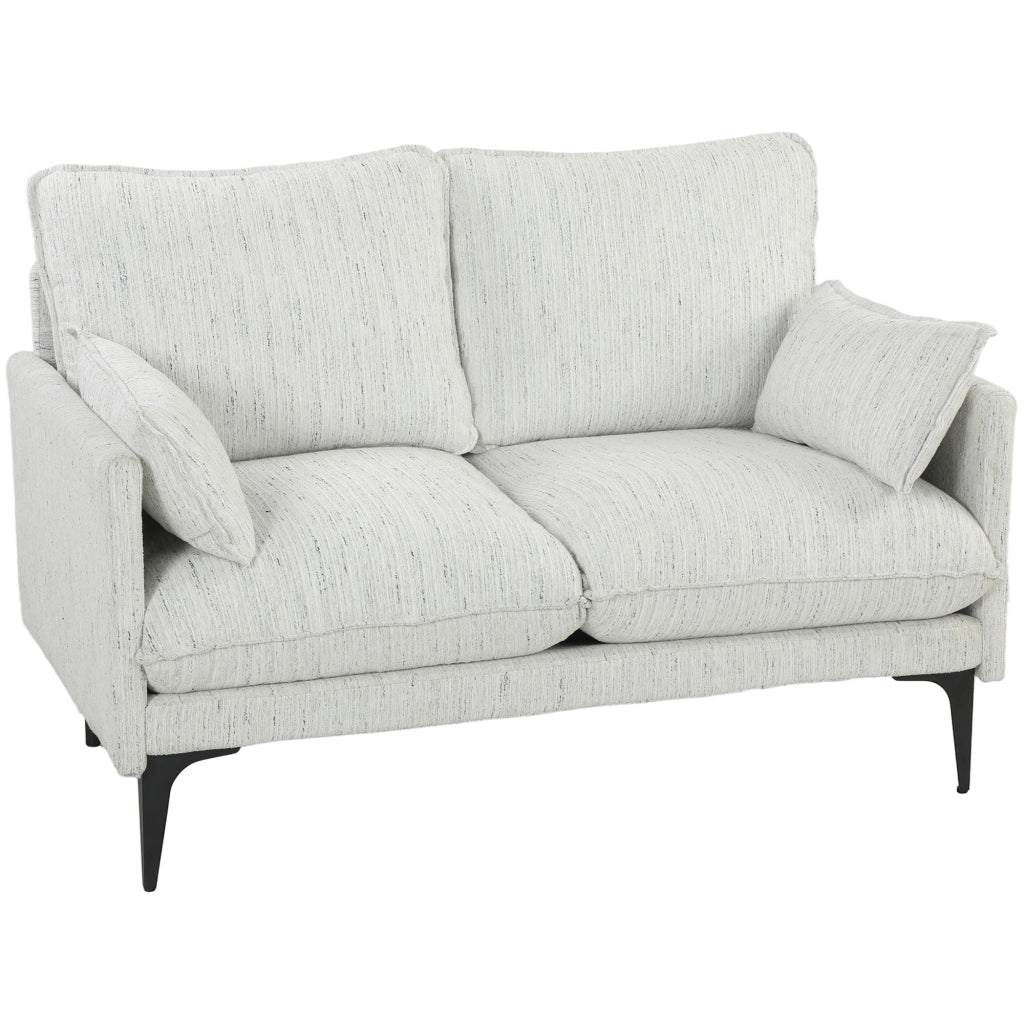 Divano 2 Posti in Tessuto ¨C zephmum ¨C Bianco 131x78x83 cm