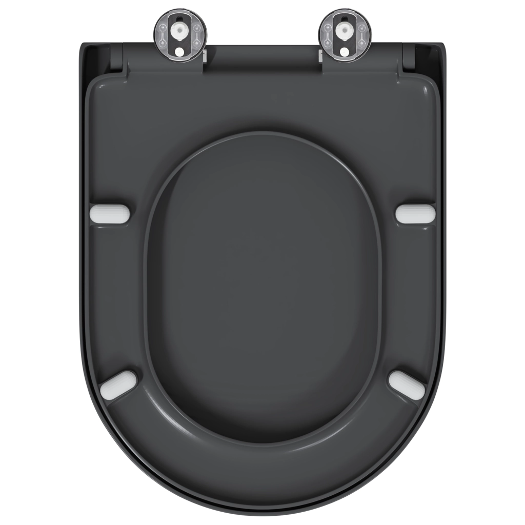 Toilette a rilascio rapido con chiusura morbida in Duroplast Antracite