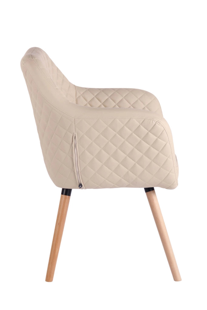 Poltroncina Design Gent In Similpelle natura,crema