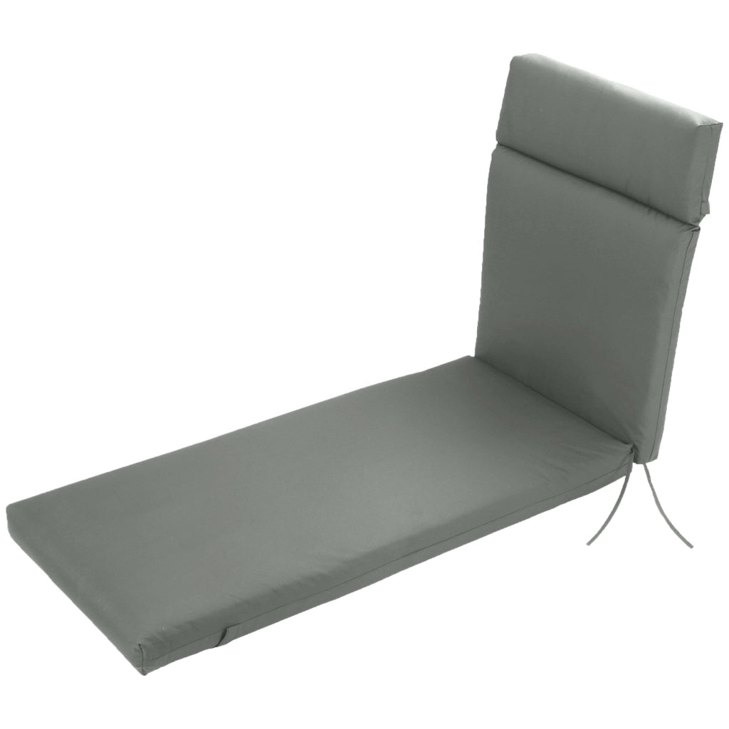 Cuscino per Lettino da Giardino ¨C zephmum ¨C Poliestere Grigio Scuro 196x55x8 cm