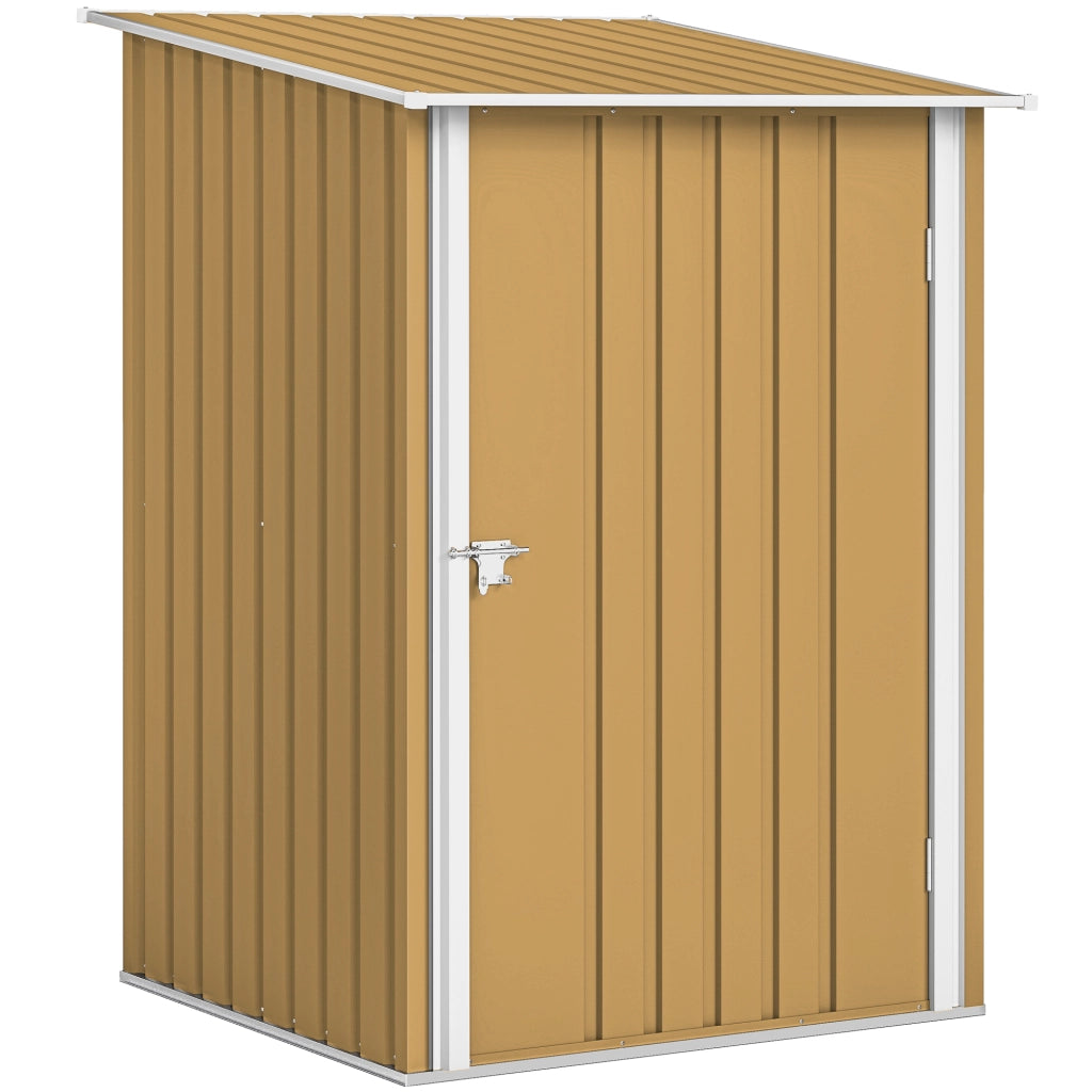 Casetta da Giardino Porta Attrezzi ¨C zephmum ¨C Giallo Acciaio Galvanizzato 100x104x160 cm
