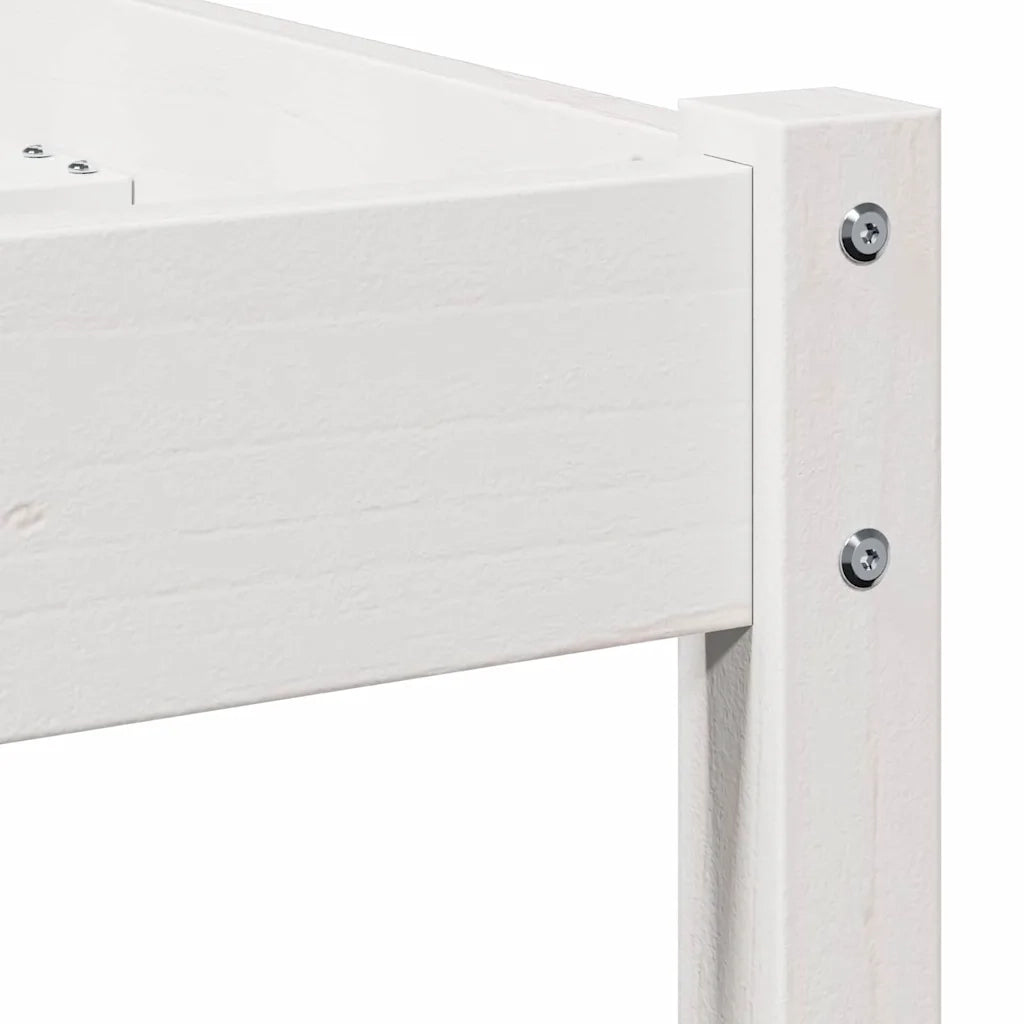 Struttura del letto con testiera Bianco 225,5 x 145,5 x 69,5 cm 869781