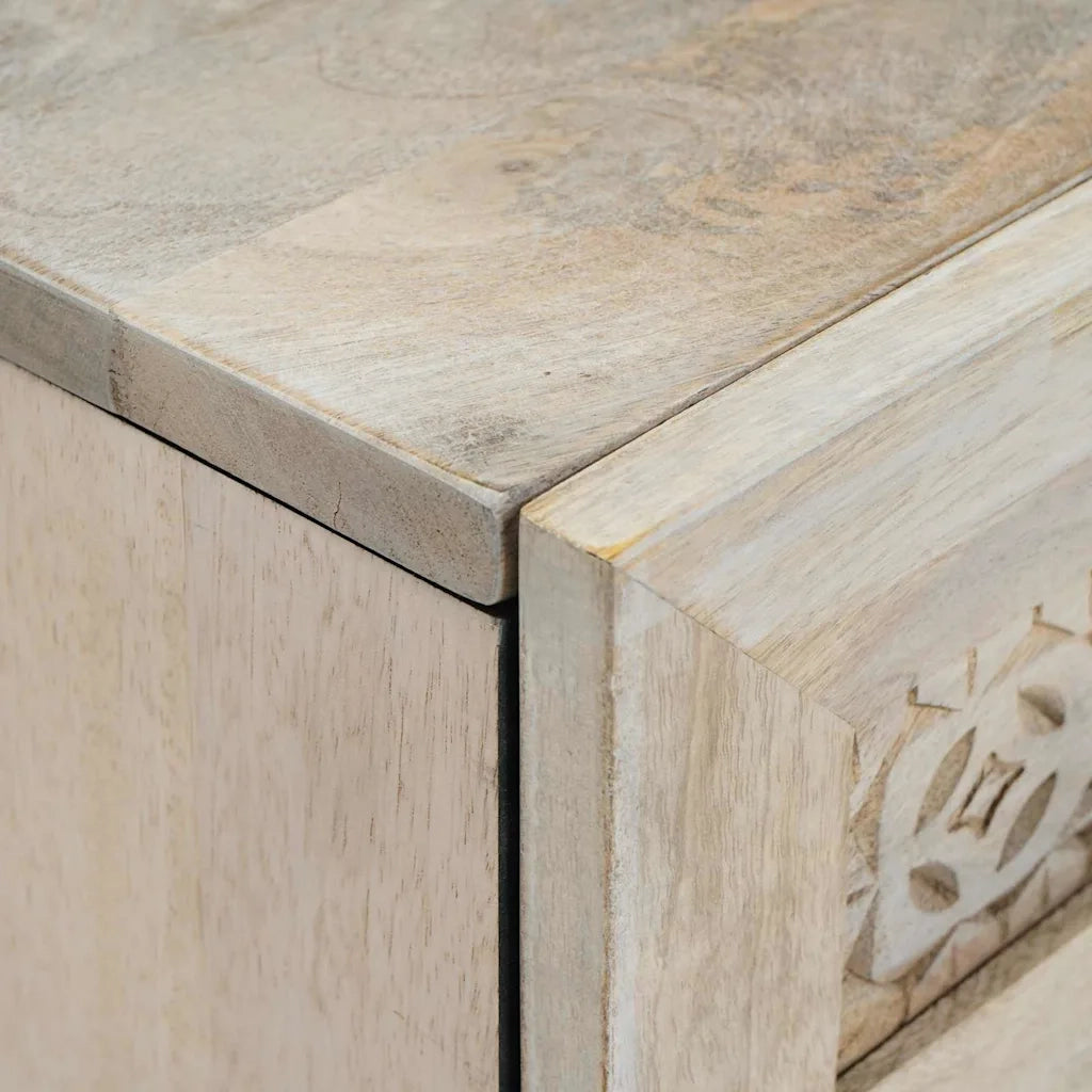 Credenza 2 pcs Bianco 120 x 33,5 x 75 cm 3310070