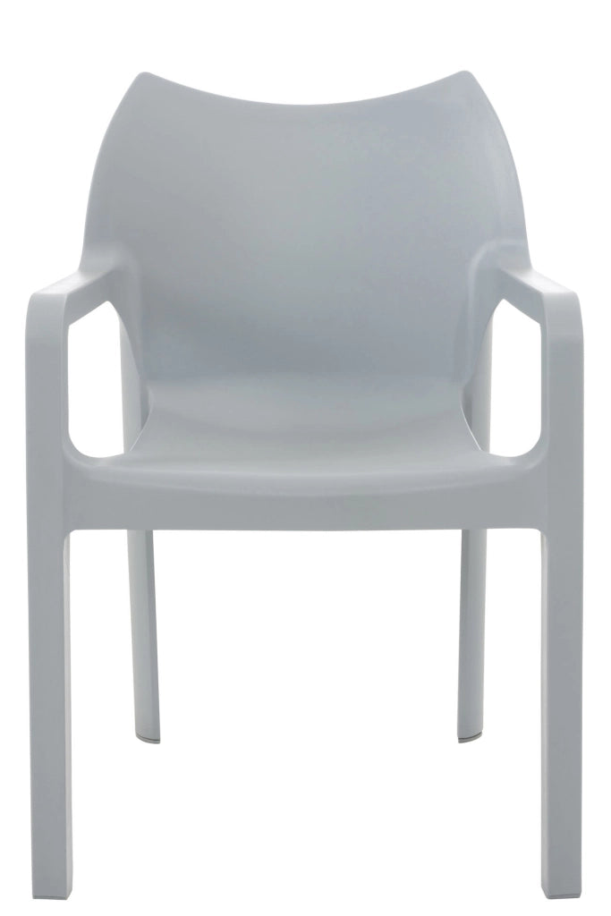 SET di 2 sedia impilabile DIVA grigio chiaro