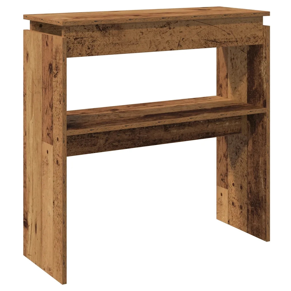 Tavolino Consolle | Tavolo d'Ingresso Legno Antico 80x30x80 cm in Truciolato