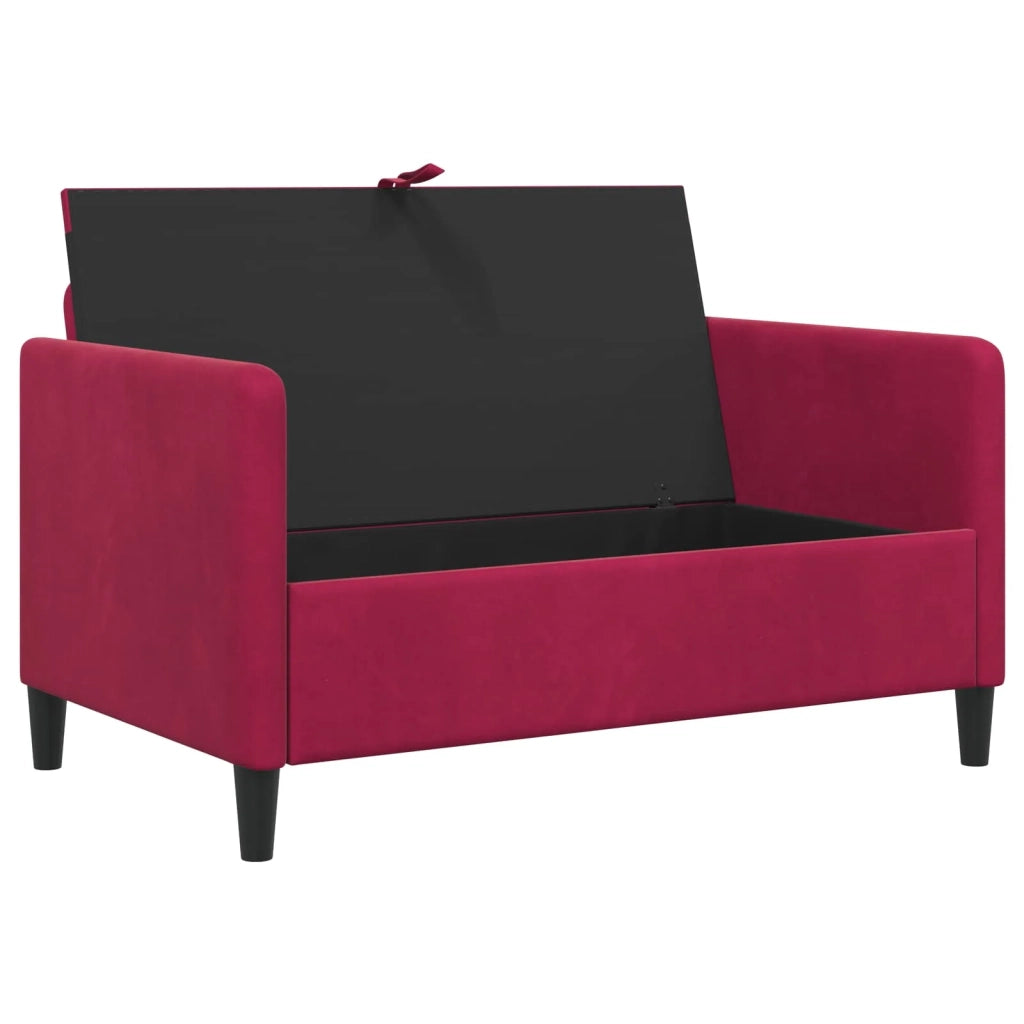 Divano con Storage Rosso Vino 122 x 78 x 87 cm Poliestere 42036910