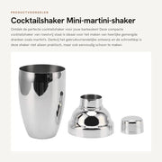 Shaker per cocktail mini - Martini shaker - In acciaio inossidabile - Resistente all'acqua bollente - Shaker per bar per cocktail e drink misti - Adatto per cocktail e drink misti...